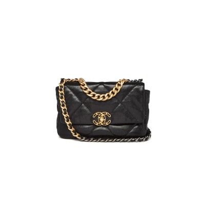CHANEL GOATSKIN QUILTED MEDIUM 19 FLAP 1139300 (26*16*8cm)
